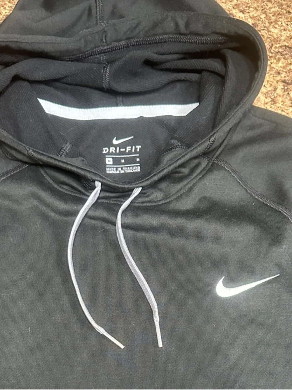 WORN ONCE Nike Black Hoodie Just Do It on Sleeve Medium